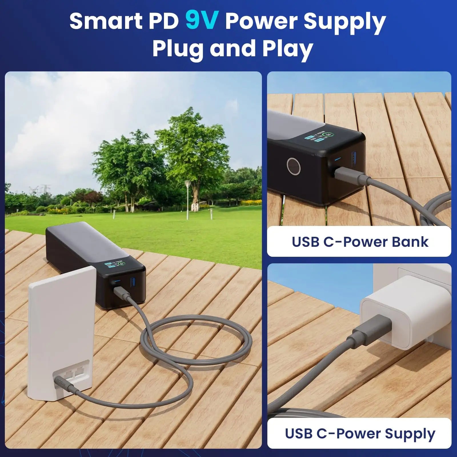 Starlink Mini Router USB-C to DC Power Cable 2 Pack | 1FT & 6.5FT