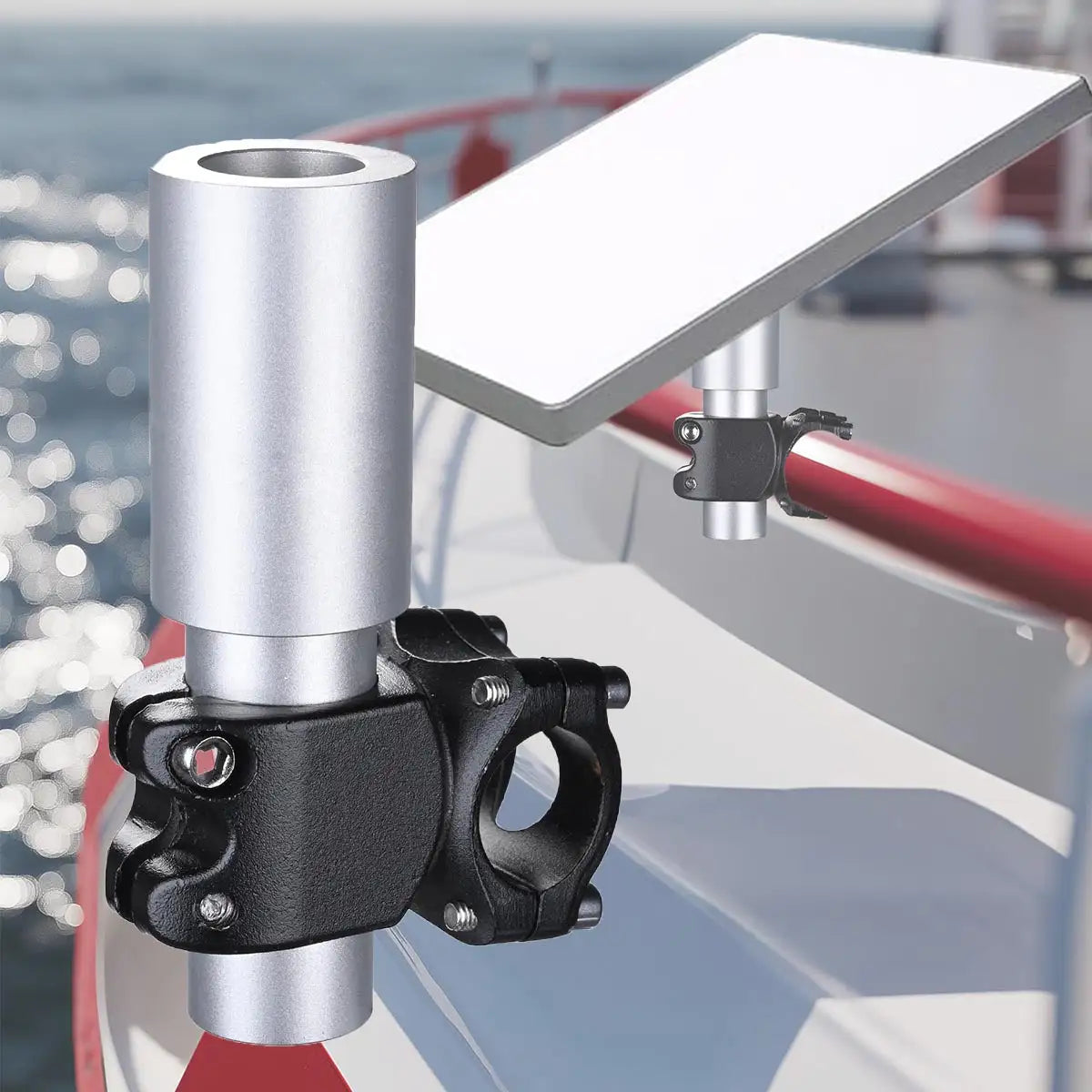 Starlink Mini Ladder Mount | Aluminum Clamp Mount for RV Ladders, Poles, Railings & Racks