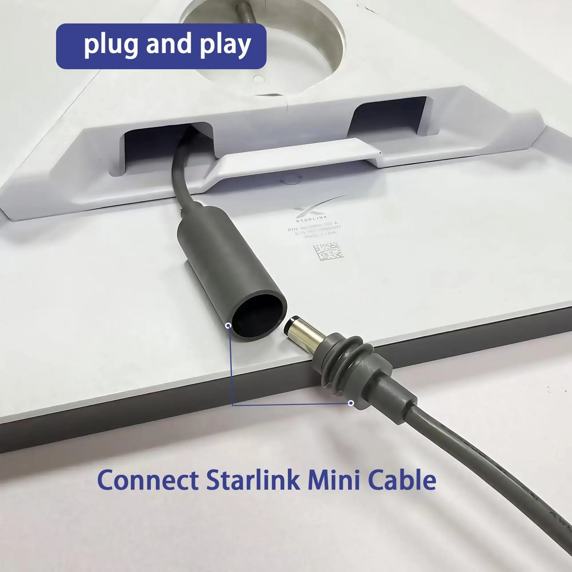 Starlink Mini Waterproof DC Extension Adapter | 23.5cm Male to Female Cable