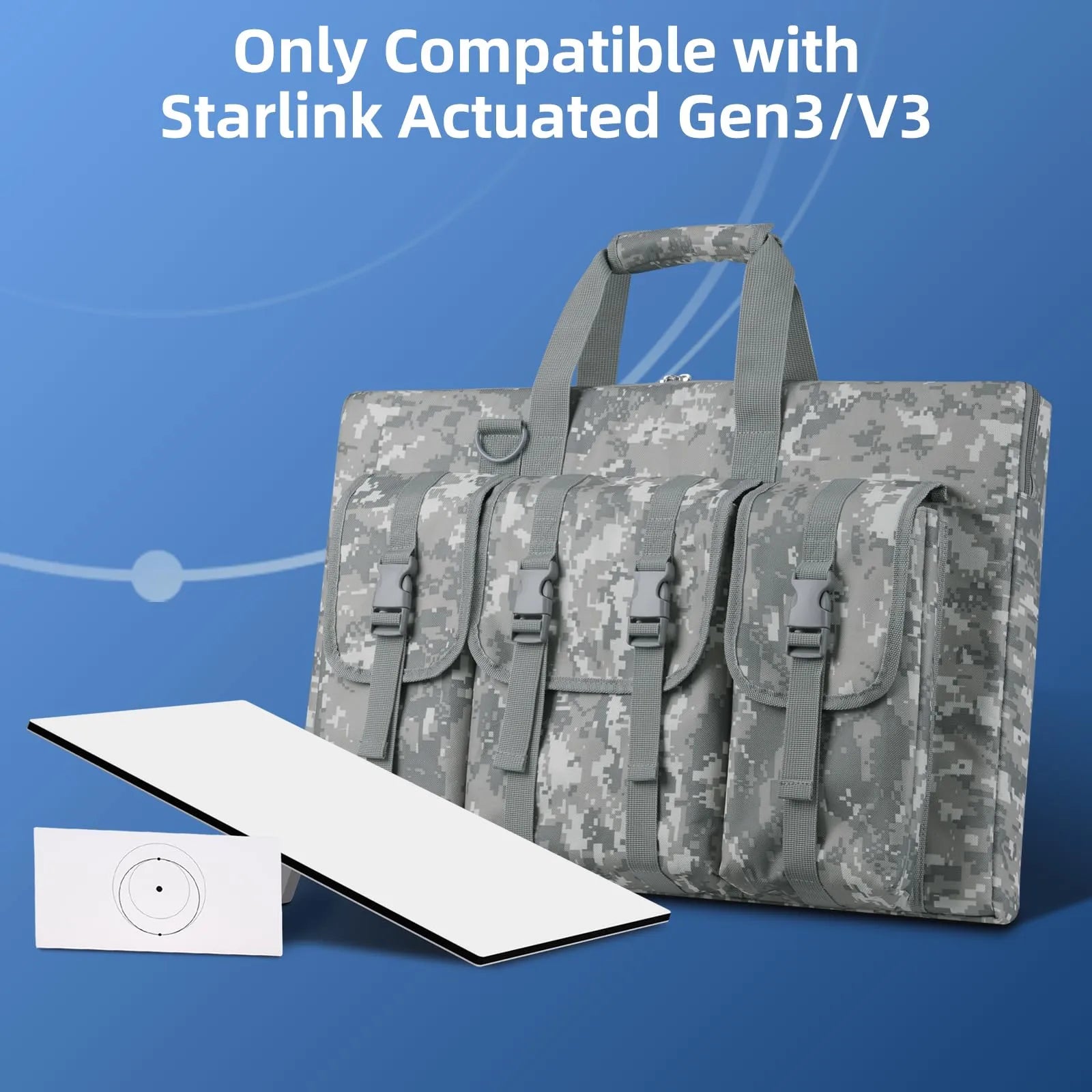 Starlink Gen 3 Travel Carrying Case | Multi-Pocket Shoulder Bag for V3 Dish & Accessories