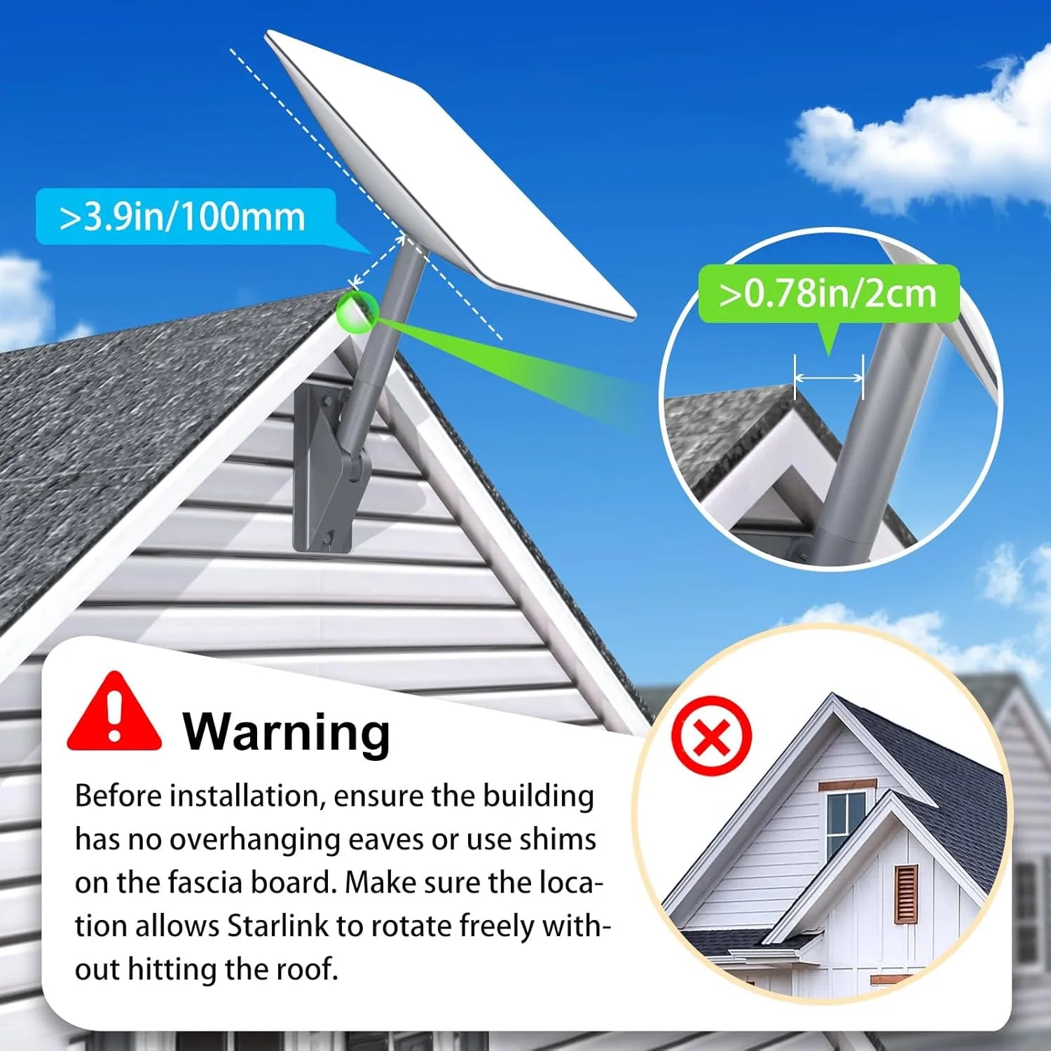 Starlink Gen 2 Pivot Roof Mount | Adjustable Mount for Standard Actuated & High Performance