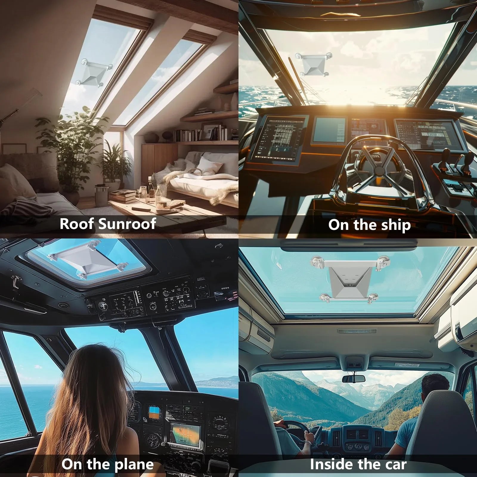 Starlink Mini Suction Cup Mount | Adjustable Car Roof & Window Mount