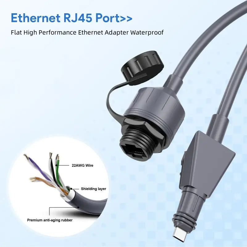 Starlink Flat High Performance SPX to RJ45 Ethernet Adapter | Waterproof Coupler 2 Pack