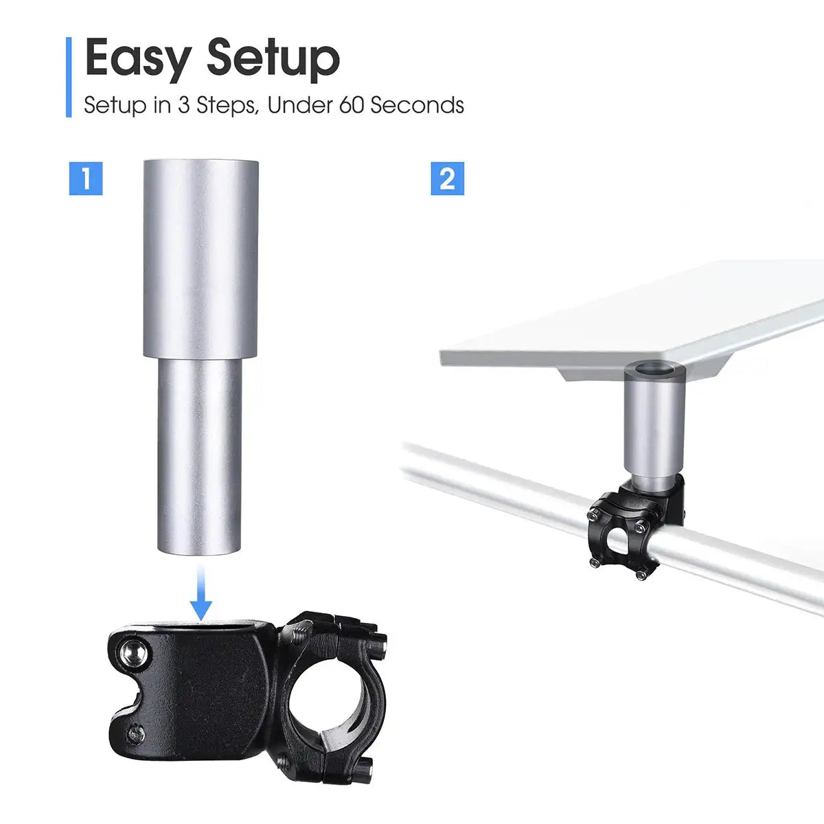 Starlink Mini Ladder Mount | Aluminum Clamp Mount for RV Ladders, Poles, Railings & Racks
