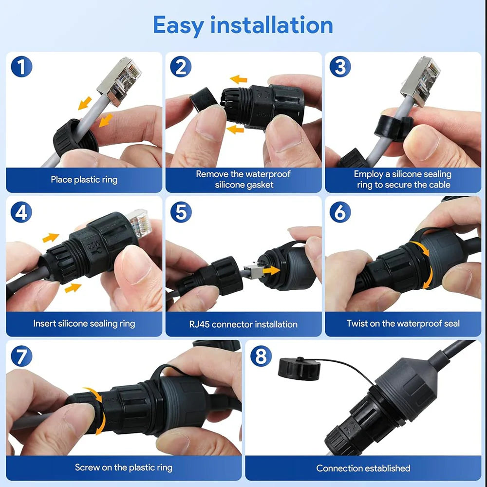 Starlink Gen 3 / Mini Ethernet Adapter 2 Pack | Waterproof RJ45 Coupler Extension Cable