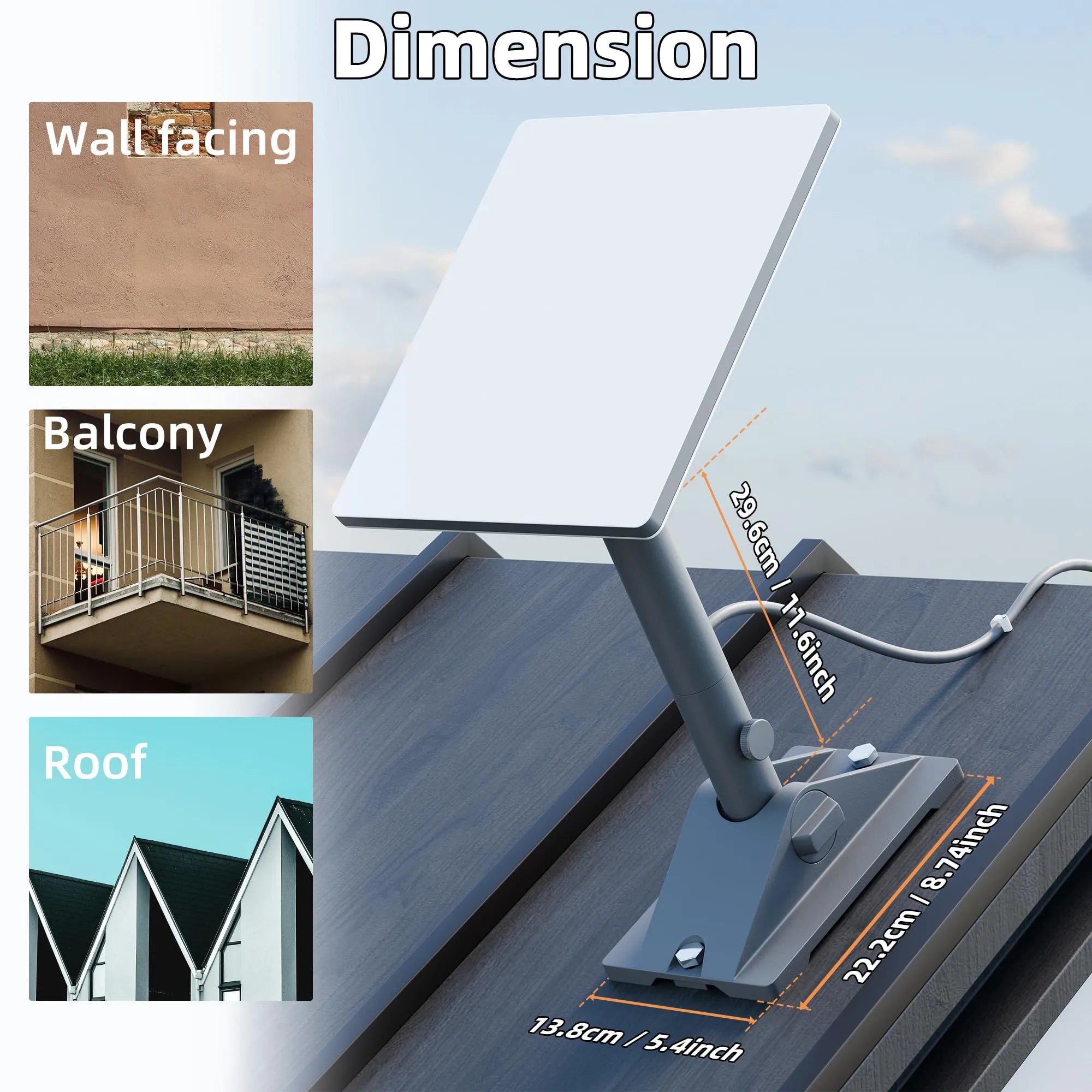 Starlink Mini Adjustable Roof Mount | Heavy-Duty Home Pole Mount with 0-90° Tilt