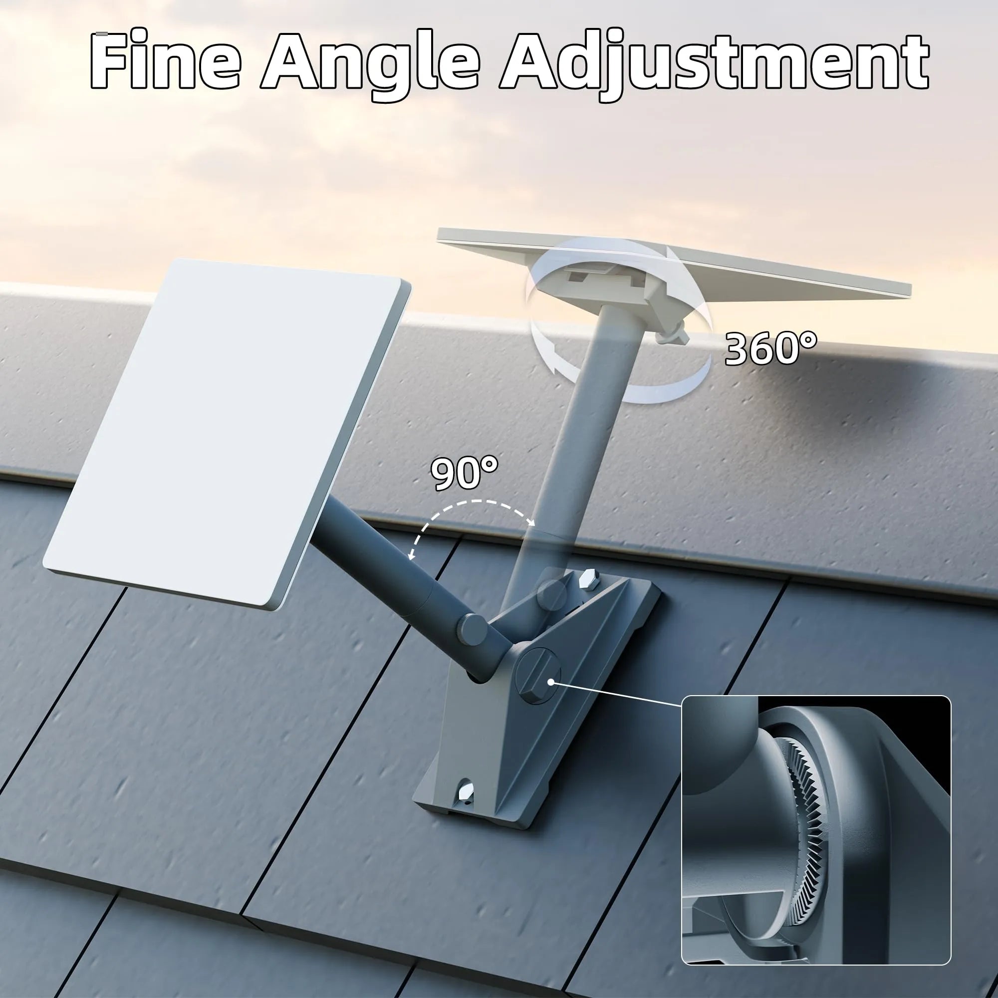 Starlink Mini Adjustable Roof Mount | Heavy-Duty Home Pole Mount with 0-90° Tilt