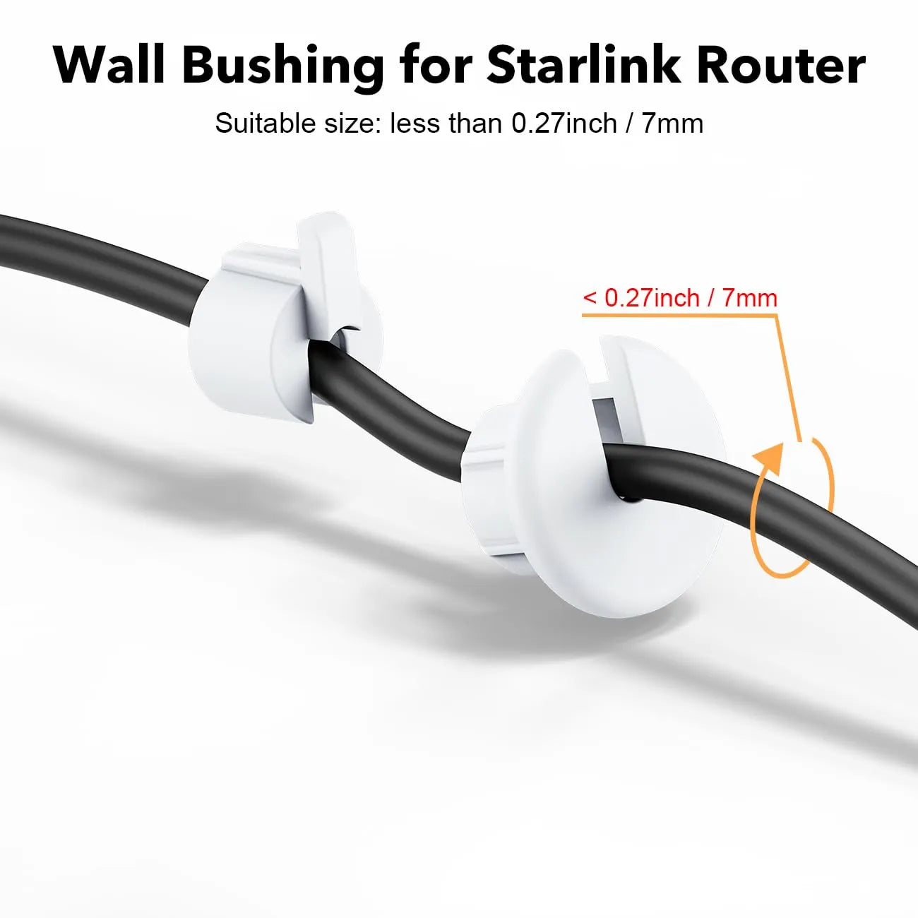 Starlink Cable Routing Kit 2 Pack | 1-Inch Wall Grommets for Cable Pass Through
