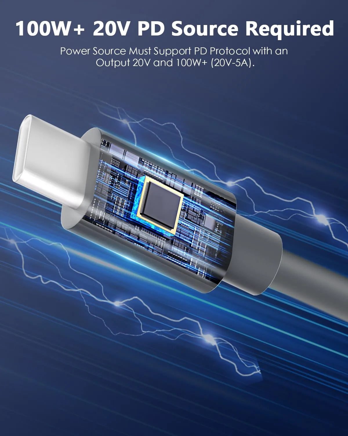 Starlink Mini USB-C to DC Power Cable | 100W PD 18AWG Waterproof Cable