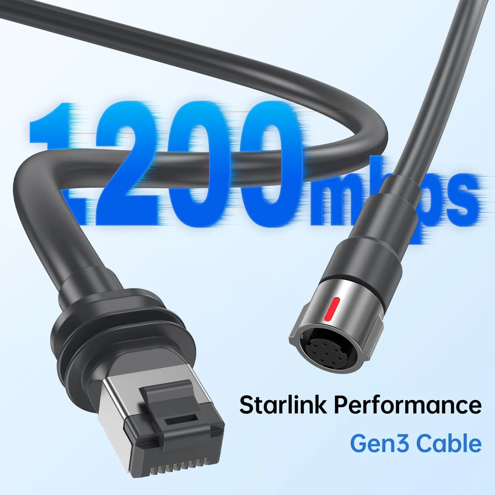Starlink Performance Gen 3 Waterproof Extension Cable | Cat6 Network Cable 10M