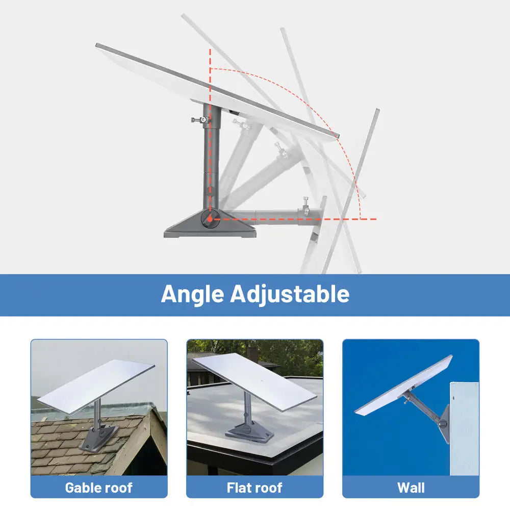 Starlink Gen 3 Pivot Roof Mount | Adjustable Mast & Pipe Adapter for Slanted Roofs
