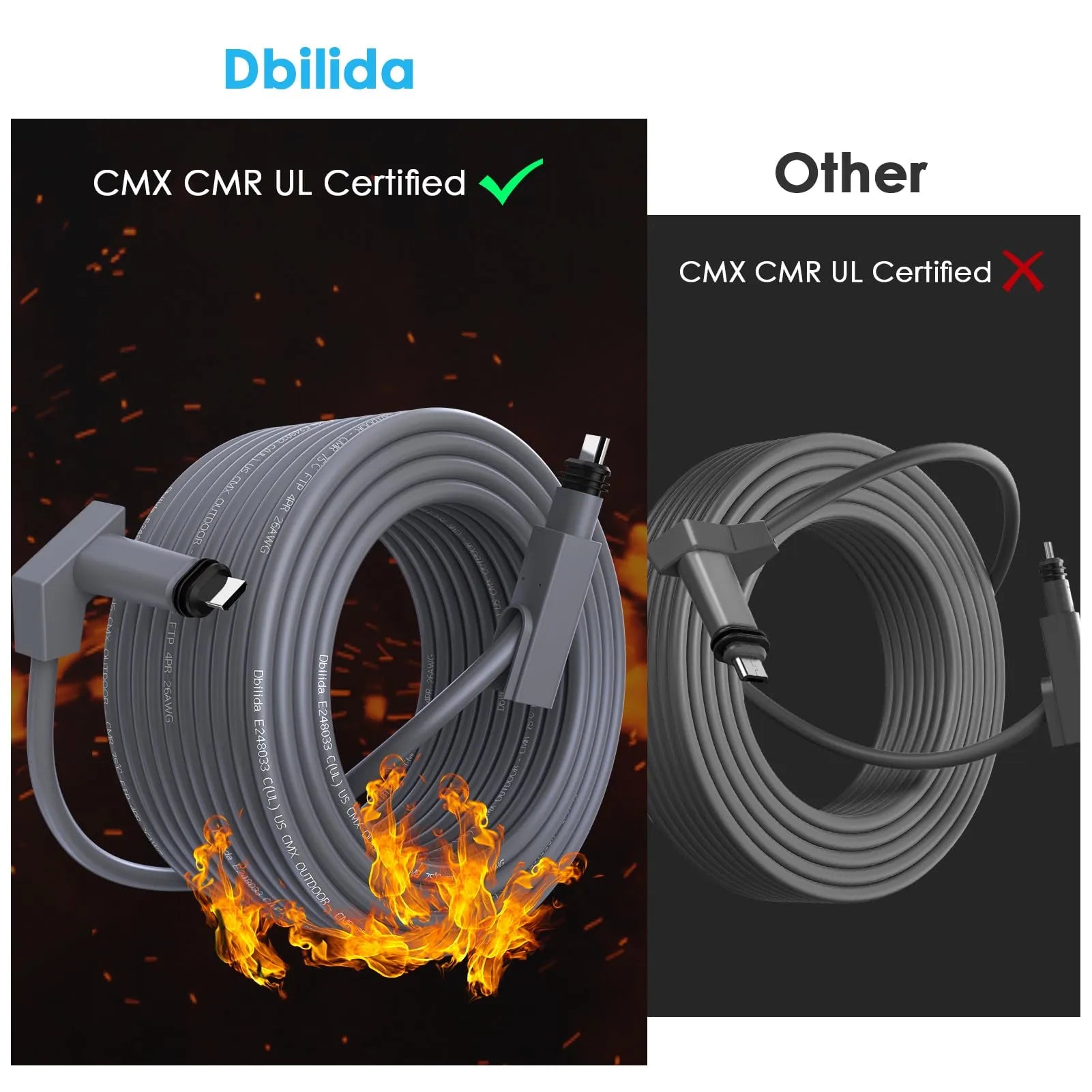 Starlink Gen 2 Replacement Cable 30FT / 75FT / 100FT / 150FT | 24AWG CMX/CMR Ethernet Cable
