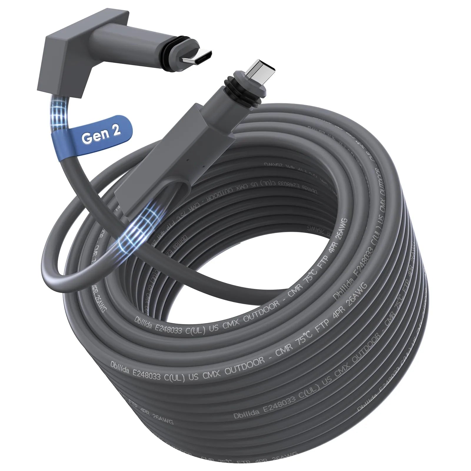 Starlink Gen 2 Replacement Cable 30FT / 75FT / 100FT / 150FT | 24AWG CMX/CMR Ethernet Cable