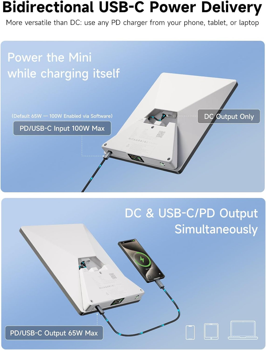 STARLINK Mini 2-in-1 LED Digital Display Power Bank with Holder