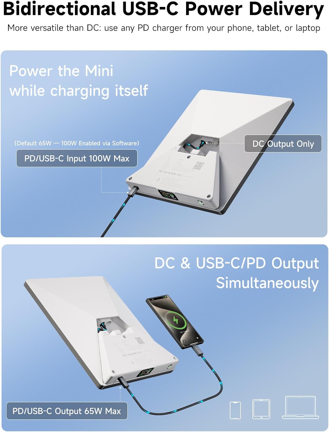 STARLINK Mini 2-in-1 LED Digital Display Power Bank with Holder