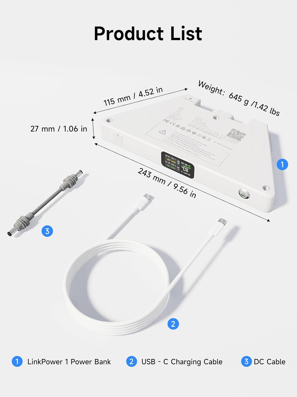 STARLINK Mini 2-in-1 LED Digital Display Power Bank with Holder