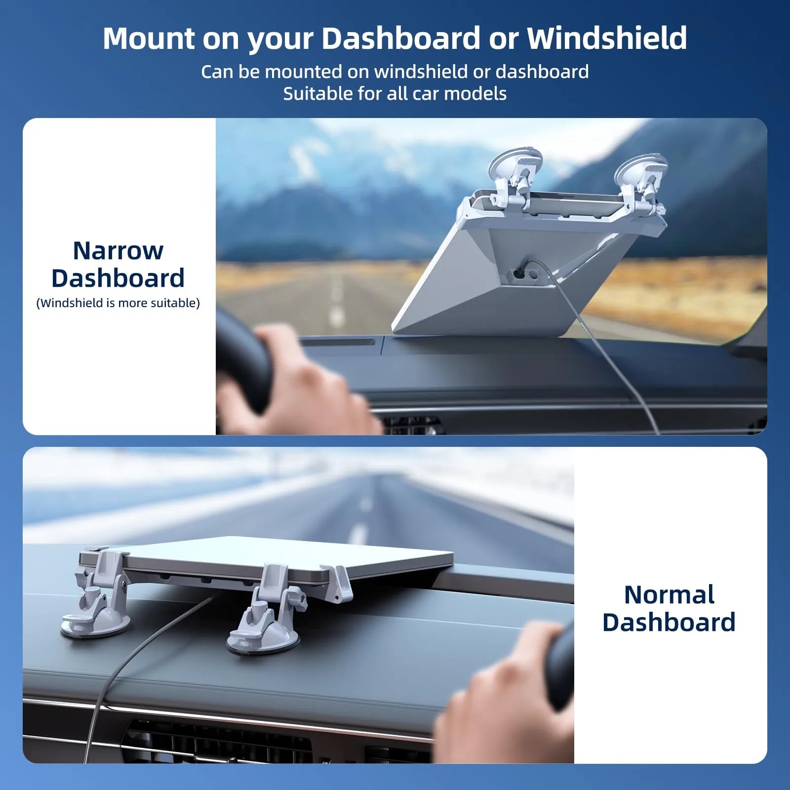 Starlink Mini Dashboard & Windshield Suction Cup Mount | Adjustable Car Mount