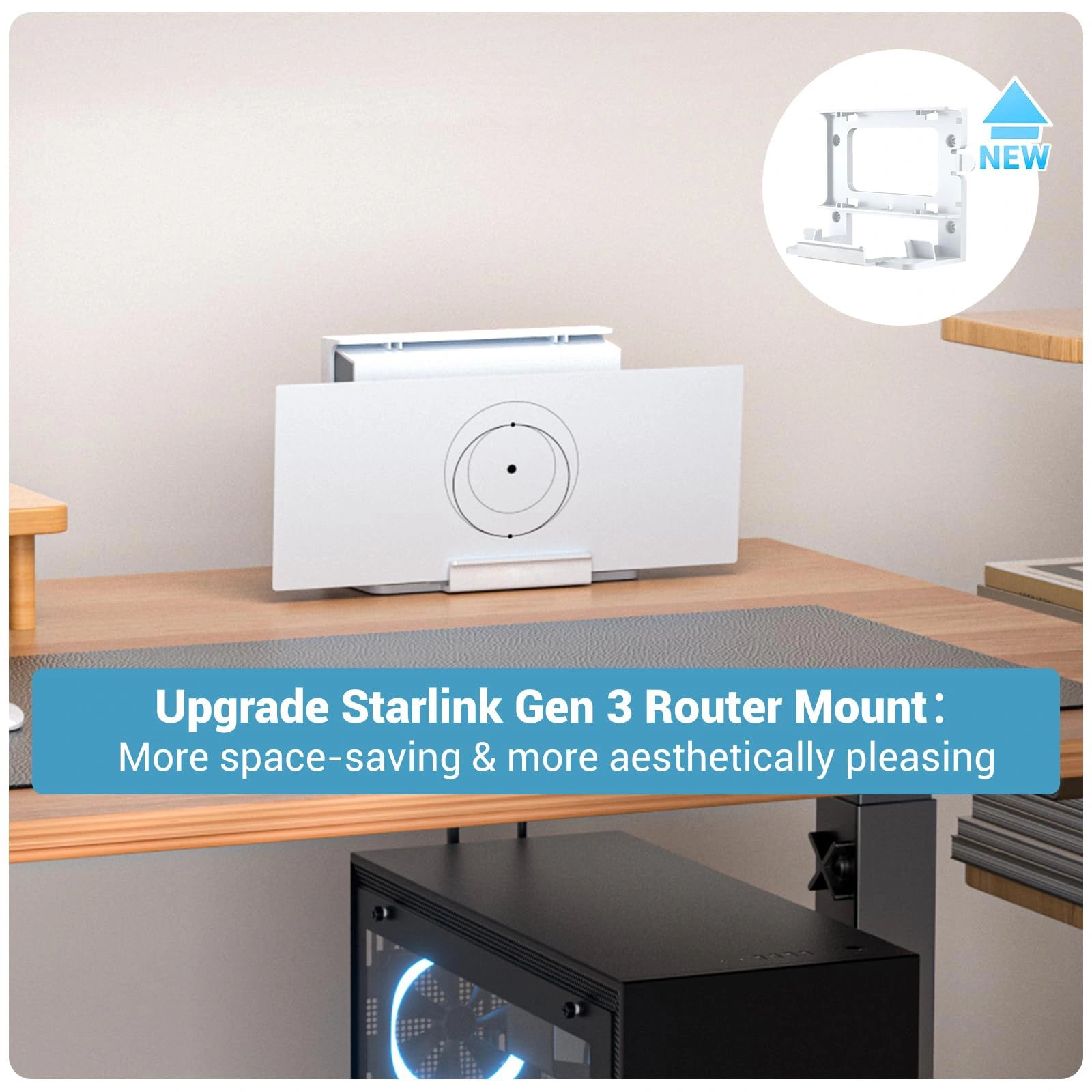 Starlink Gen 3 Router and Power Supply Wall Mount | ABS Bracket for V3 WiFi Router