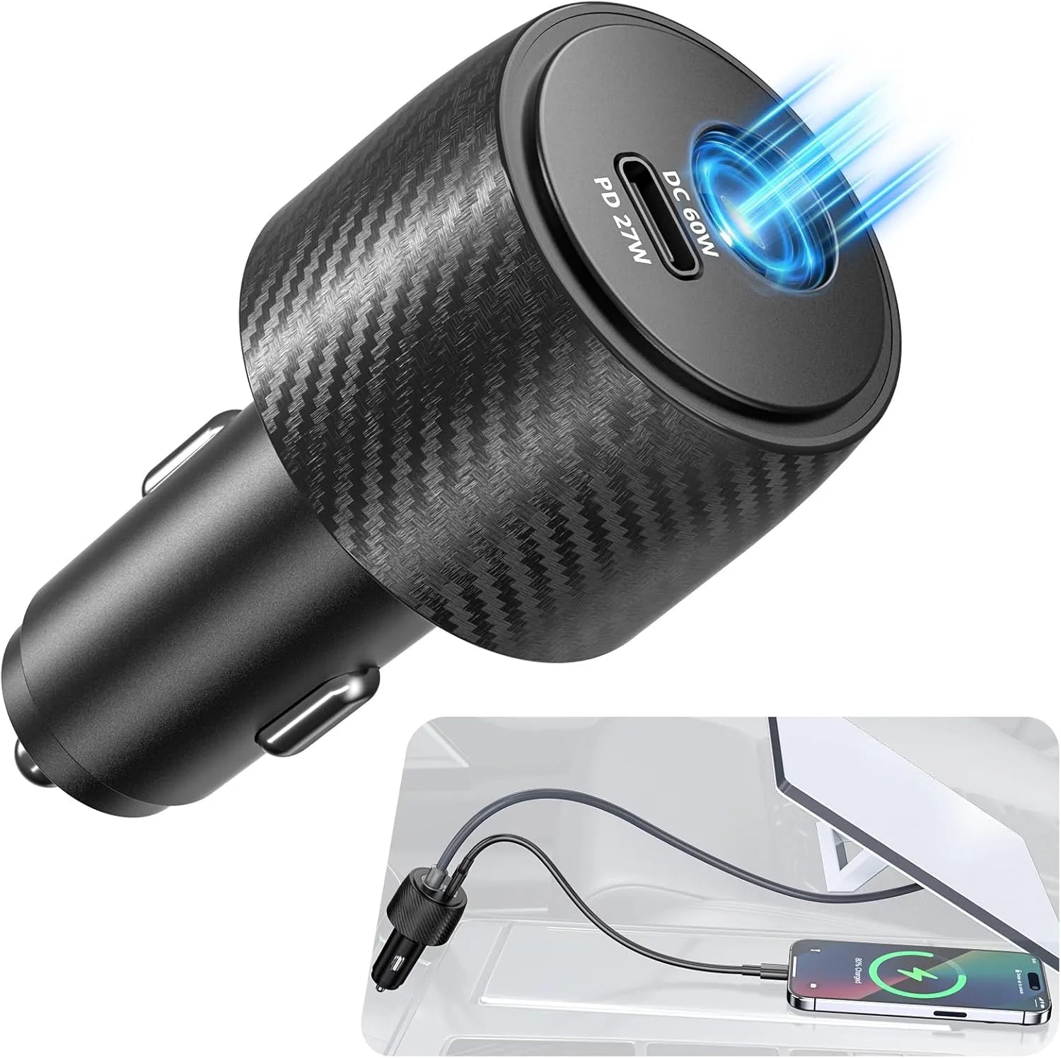 Starlink Mini 2-in-1 Car Adapter | 24V Step-Up Converter with USB-C Fast Charging