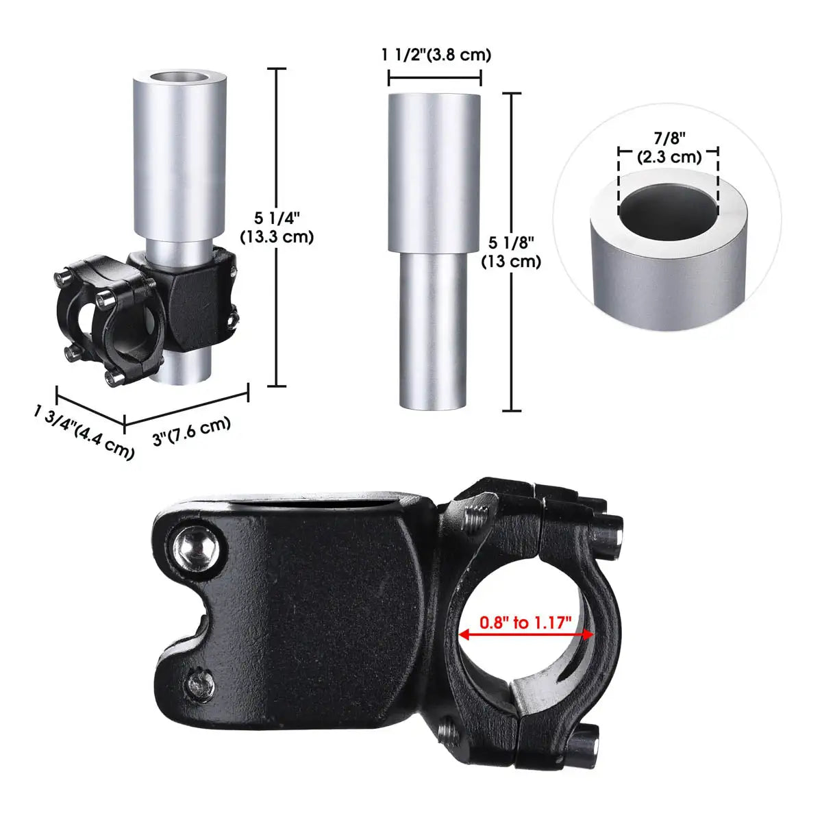 Starlink Mini Ladder Mount | Aluminum Clamp Mount for RV Ladders, Poles, Railings & Racks