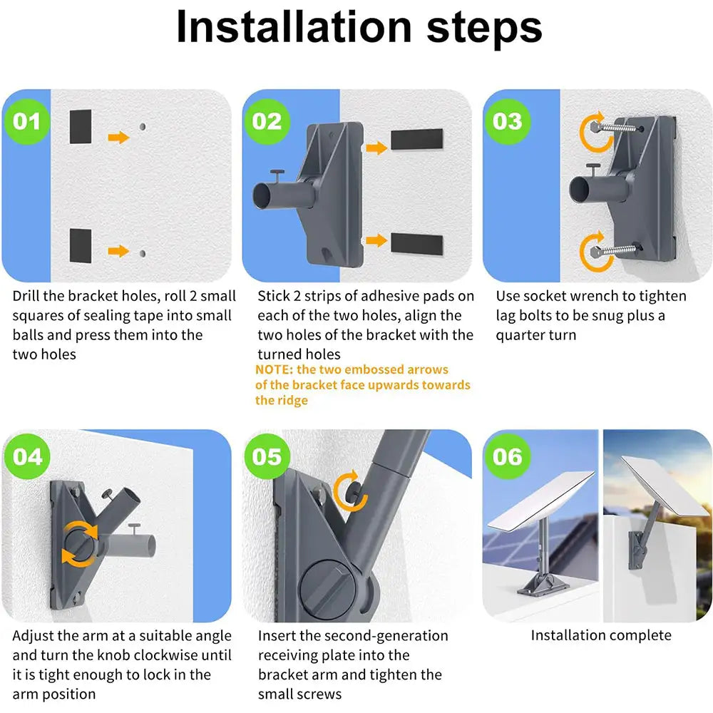 Starlink Gen 2 Pivot Roof Mount | Adjustable Mount for Standard Actuated & High Performance