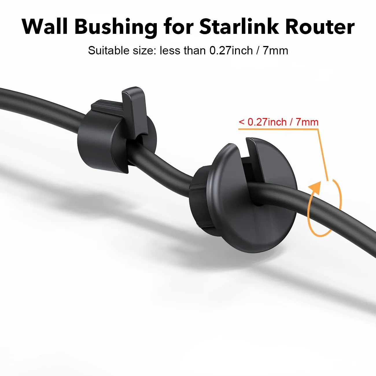 Starlink Cable Routing Kit 2 Pack | 1-Inch Wall Grommets for Cable Pass Through