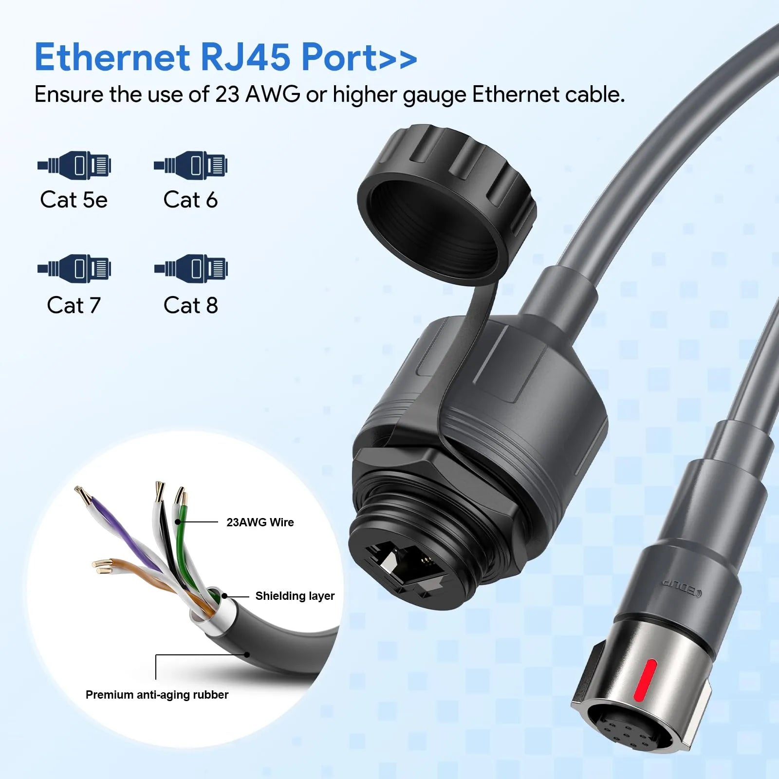 Starlink Performance Gen 3 Ethernet Adapter | Waterproof RJ45 Coupler Cable
