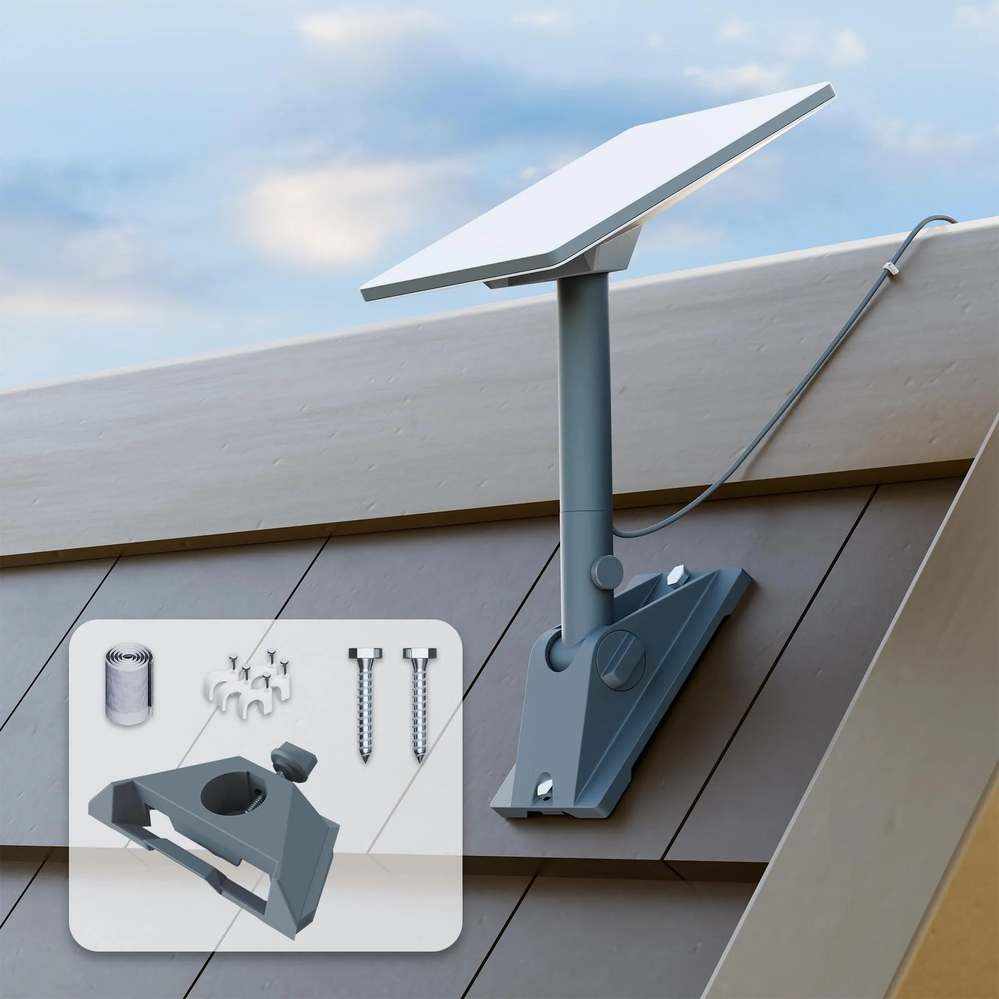 Starlink Mini Adjustable Roof Mount | Heavy-Duty Home Pole Mount with 0-90° Tilt