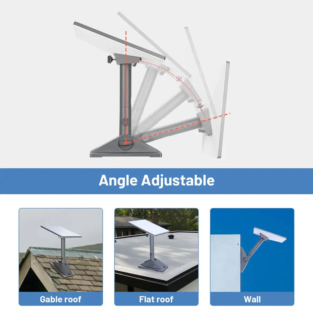Starlink Mini Adjustable Roof Mount | Heavy-Duty Home Pole Mount with 0-90° Tilt